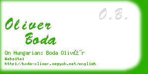 oliver boda business card